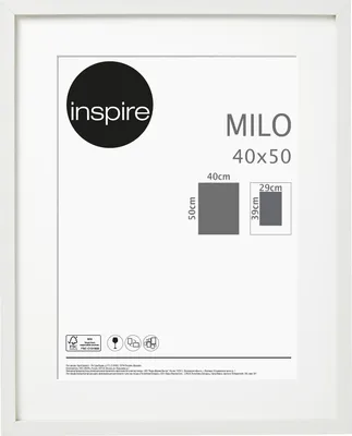 Рамка Inspire Milo, 40х50 см, цвет белый по цене 596 ₽/шт. купить в Москве  в интернет-магазине Леруа Мерлен