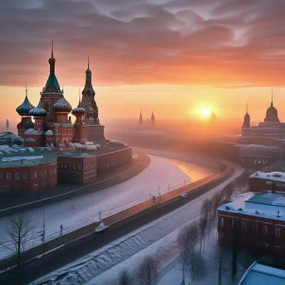 Рассвет в Москва-Сити