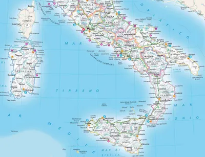 Карты Италии | Подробная карта Италии на русском языке | Курорты Италии на  карте | Карта дорог Италии с городами и регионами | Италия на карте мира