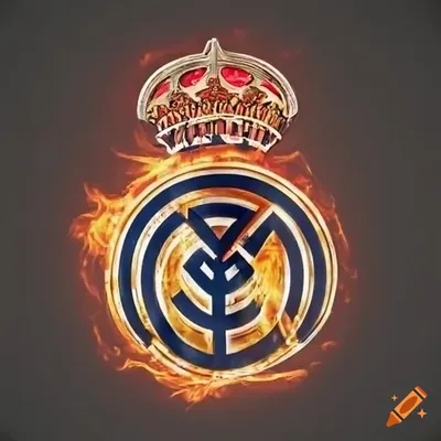 Real Madrid CF logo symbol flag Stock Photo - Alamy