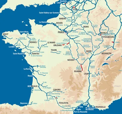 Реки и каналы Франции