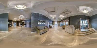 MINSK, BELARUS - AUGUST, 2018: full seamless spherical hdri panorama 360  degrees angle view in modern nightclub pub restaurant with dark loft design  style in equirectangular projection. vr ar content – Stock