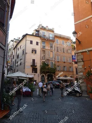 Район Трастевере Риме Rione Trastevere Живописные Улицы Рима Италия  стоковое фото ©tupungato 551701280
