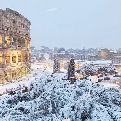 А в Риме зима | Пикабу