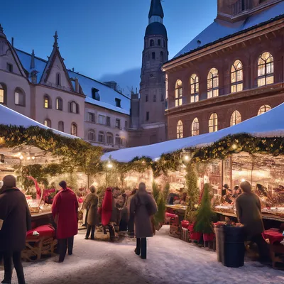 Рождественский базар в Мюнхене - онлайн-пазл