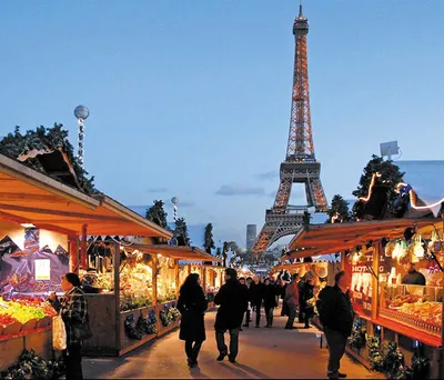 Рождественский Париж фото фотографии