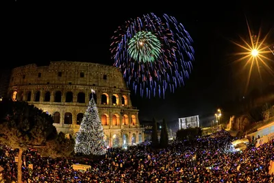 Рождество, украшенный город, Рим, …» — создано в Шедевруме