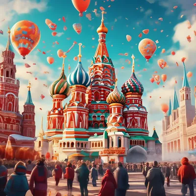 С днем города Москва» — создано в Шедевруме