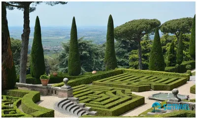 Известные сады ` Este виллы D, около Рима, Италия Стоковое Фото -  изображение насчитывающей вилла, ведущего: 123016514