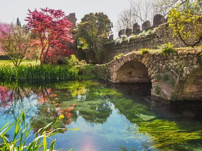 Картина «Цветущий сад на побережьи Италии»