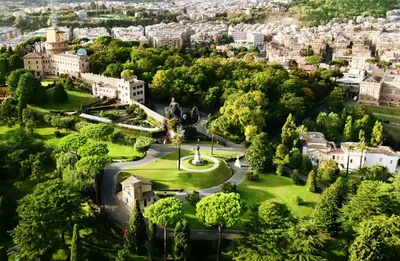 Сады Ватикана в государстве Ватикан вид с воздуха Италия Rome Стоковое Фото  - изображение насчитывающей флора, город: 57038060