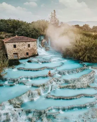 Terme di Saturnia - where Jupiter cast bolts of lightning, Tuscany