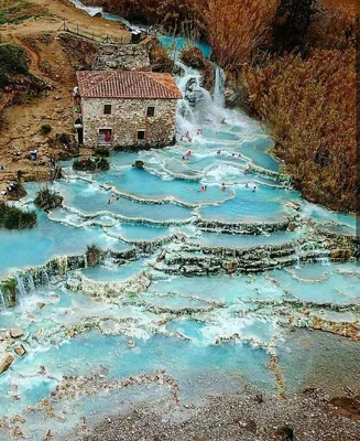 Saturnia Hot Springs in Tuscany, Italy