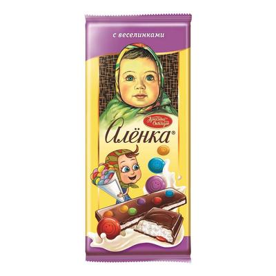 Купить молочный шоколад Алёнка с разноцветным драже в интернет магазине  Алёнка