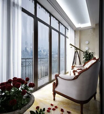 Французские окна на балкон - остекление от пола до потолка с отделкой в  Москве с ремонтом и отделкой лоджии — РемБалкон
