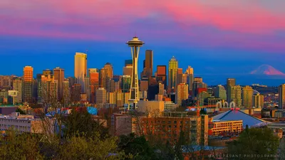 Seattle, Washington - Skyline | Magic hour falls upon the sk… | Flickr