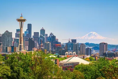 Seattle Washington Skyline | Magic Hour, Mountains, and Main… | Flickr