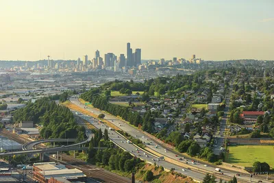 Seattle, Washington State, USA with Mount Rainier in background Photograph  by Thomas Baker - Pixels