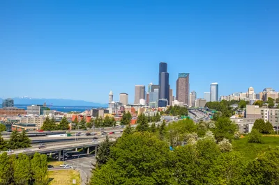 Seattle city downtown skyline cityscape in Washington State, USA 2170646  Stock Photo at Vecteezy
