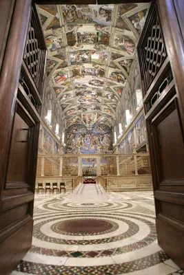 Фрагмент росписи Сикстинской капеллы Фреска Микеланджело