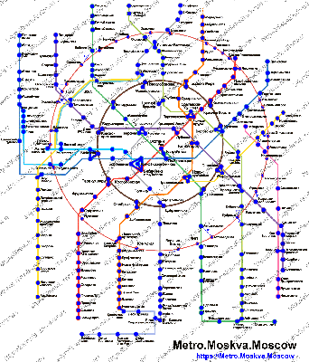 Актуальная карта, схема метро Москвы - All Russia
