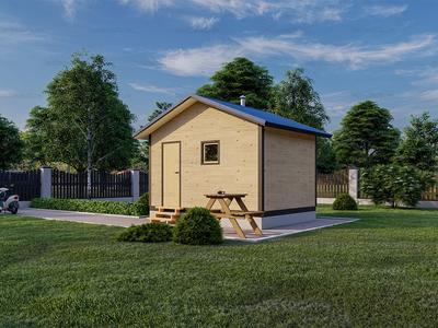 Маленькая баня 3х4 - строительство в Мск и МО - цена от 422000 рублей