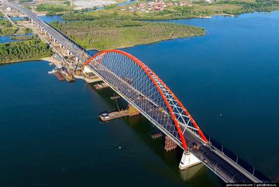 Стройку четвёртого моста через Обь в Новосибирске снял фотограф Слава  Степанов