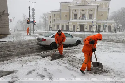 Снег в Минске сегодня фото