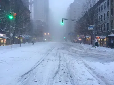 Снежный нью йорк фото
