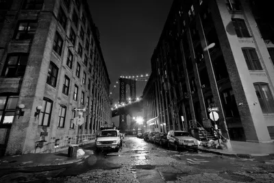 Черно-белый Нью-Йорк начала XX века