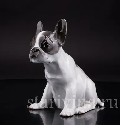Купить реалистичная мягкая игрушка Hansa Creation Собака французский бульдог,  50 см, цены на Мегамаркет