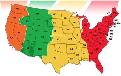 Map Of Eastern U.S. | East coast map, Usa map, United states map