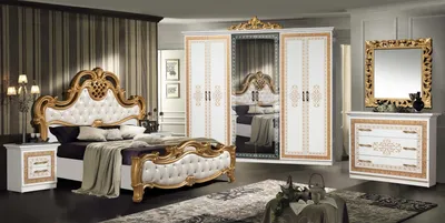 Спальня «Оскар 1», белая эмаль (Массив дуба Беларусь) купить в Москве