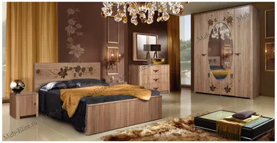 Спальня Венеция Темный Орех (шкаф 6-ти дверный) от фабрики Арида купить в  Москве.