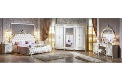 Спальня «Версаль» 1,8 шкаф 6 ств. кремовый | Челябинск Мебель