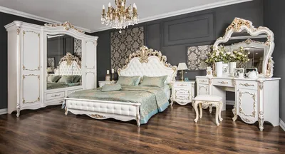 Спальня Флоренция 5-ств белый перламутр глянец от производителя в Москве -  купить недорого в МебельГолд. Доставка по всей России