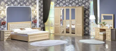 Спальный гарнитур Флоренция, Дуб Оксфорд | кровать 1,6м