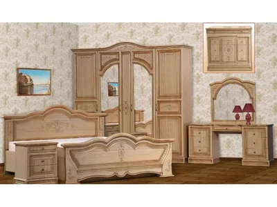 Модульный спальный гарнитур Флоренция купить в СПб по цене 26 980 ₽ в  интернет магазине Мебель из России