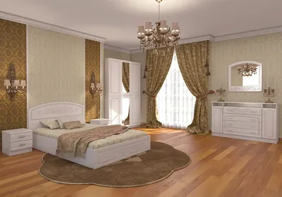 Спальня Венеция Классик с 3 дверным шкафом Крем Арида мебель от компании  Салон мебели Яна купить в городе Ставрополь