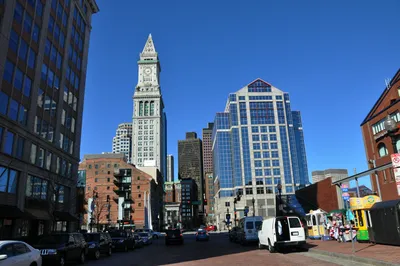 Обычный город в США Бостон, серый …» — создано в Шедевруме