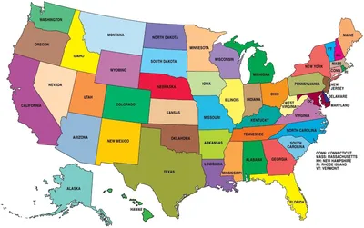 США карта фото