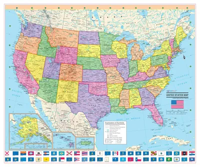 USA MAP Poster Size Wall Decoration Large MAP of United States 40x28 US |  eBay