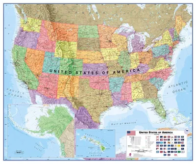 Map Of The United States Of America - Poster / Print (Usa Map) (Size: 36\" X  24\") | eBay