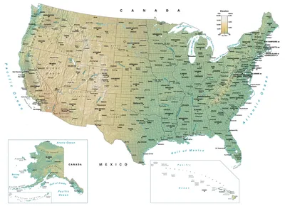 Map of USA - United States of America - GIS Geography