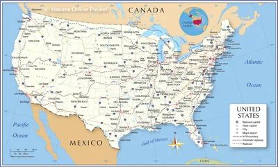 Map of the United States - Nations Online Project
