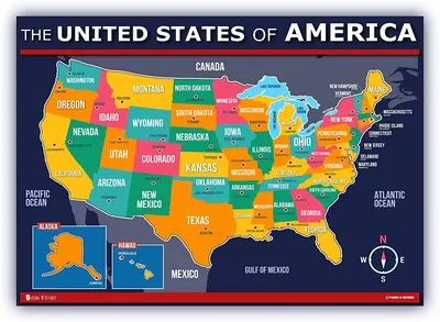 USA Map With Names Of States And Cities Stock Photo, Picture and Royalty  Free Image. Image 1538072.