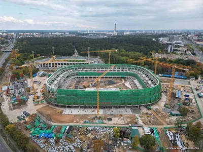 В Минске горит строящийся футбольный стадион (видео) - Минская правда