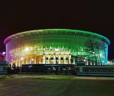Освещение исторического фасада Екатеринбург Арена