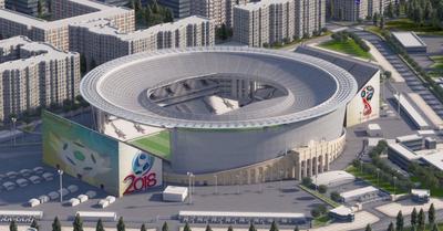 На новом стадионе в Екатеринбурге включили подсветку | Пикабу