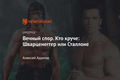 Кто круче: Арнольд Шварценеггер или Сильвестр Сталлоне? Сравнение  легендарных актёров - Чемпионат